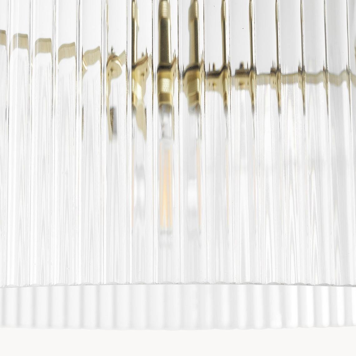 Erisen Farmhouse Ribbed Glass Pendant Light