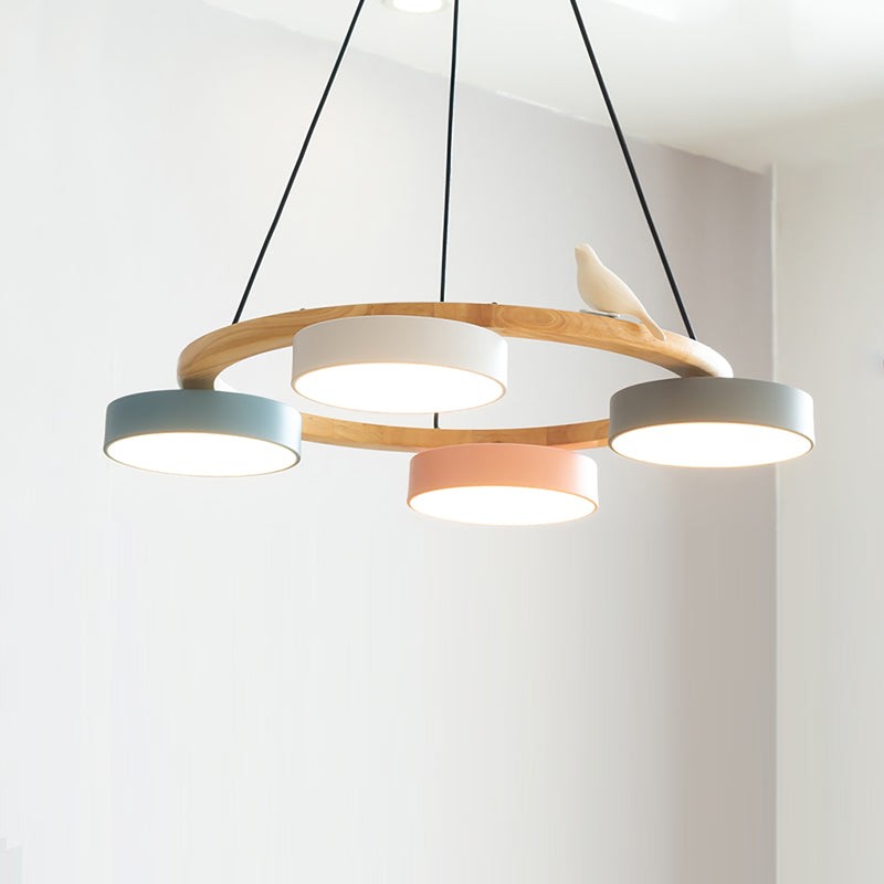 Myrithor Macarons Bird Woon Round Chandelier
