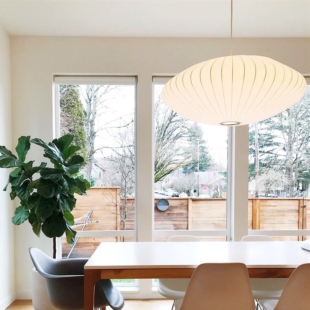 Leocadia White Saucer Nelson Bubble Pendant Light