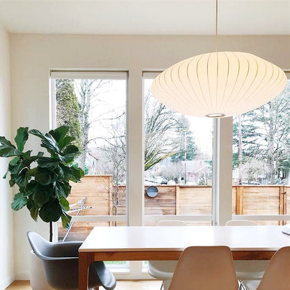 Leocadia White Saucer Nelson Bubble Pendant Light