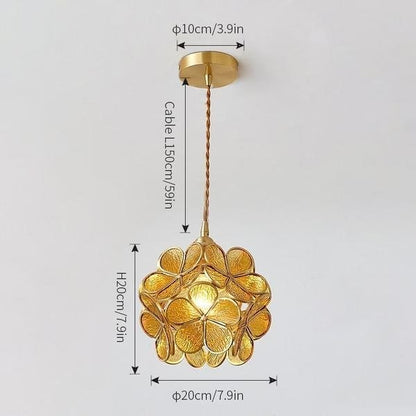 Viviana French Country Glass Petal Pendant Lights