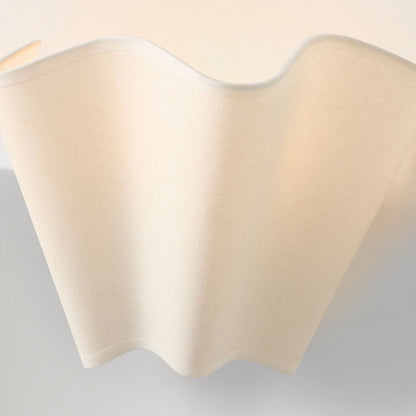 Charlotte Farmhouse Ivory Linen Scalloped Sconce