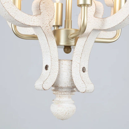Astridina Rustic Antique Wooden French Country Chandelier