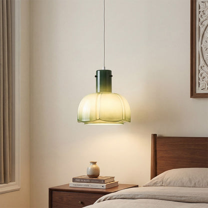 Palak Minimalist Handmade Glass Shade Pendant Light