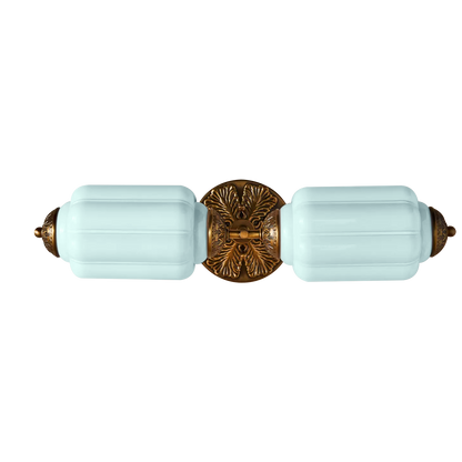 Vintage Elegant Milk Glass Eloise Wall Sconce - Retro Accent Lighting for Bathroom\Bedroom\Hallway