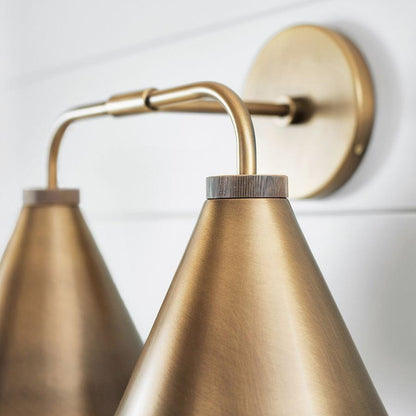 Kaelen Retro Cooper Cone Sconce Light