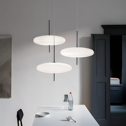 Korbin Acrylic White Flying Saucer Pendant Light