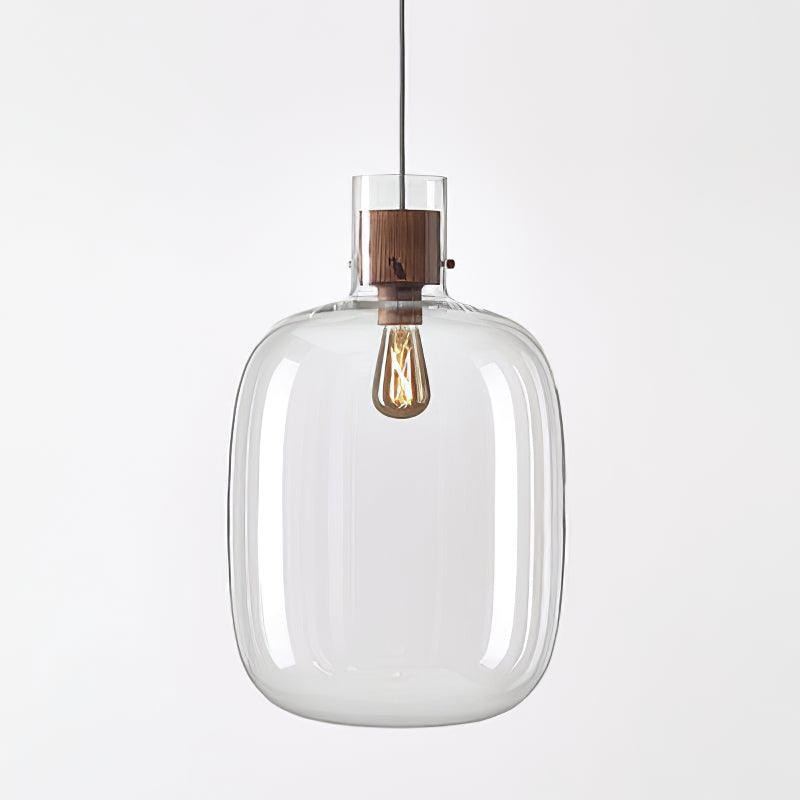Dravon Minimalist Amber Glass Bottle Pendant Light