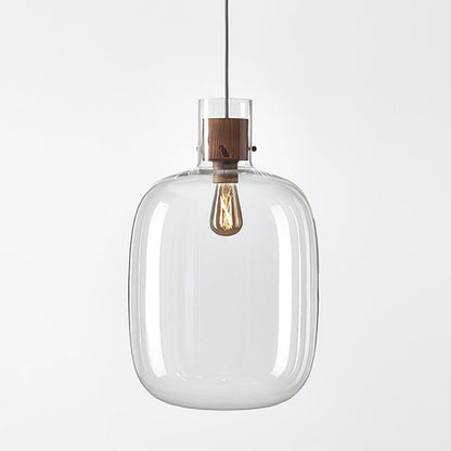 Dravon Minimalist Amber Glass Bottle Pendant Light