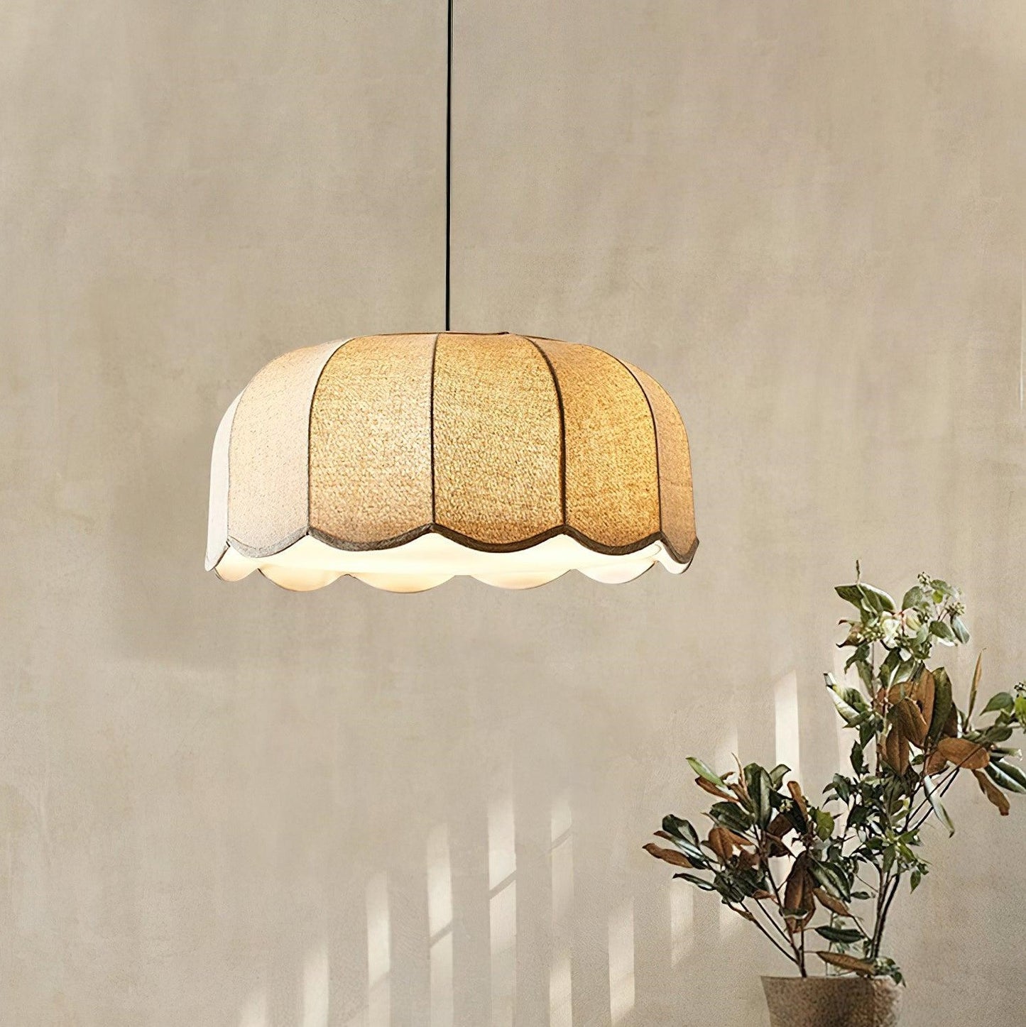 Quill Large Boho Fabric Flower Pendant Light