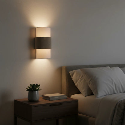 Talric Nordic Minimalist Linen Cylindrical Wall Light