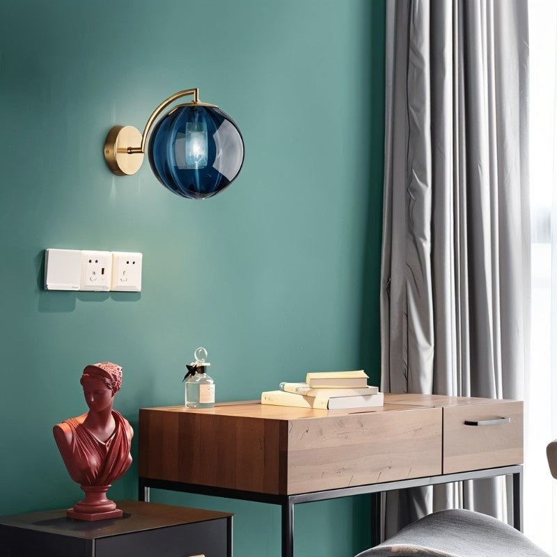 Soluna Modern Ball Glass Wall Sconce