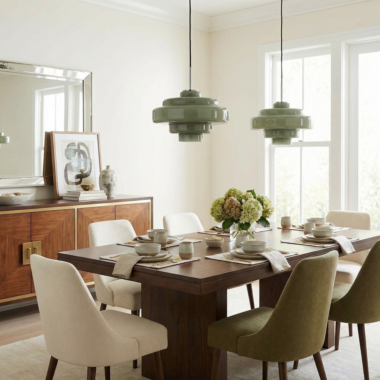 Yves Vintage Tiered Glass Pendant Light