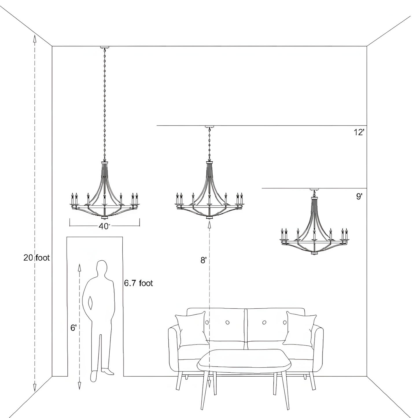 Adele Farmhouse Black Metal Wagon Wheel Chandelier