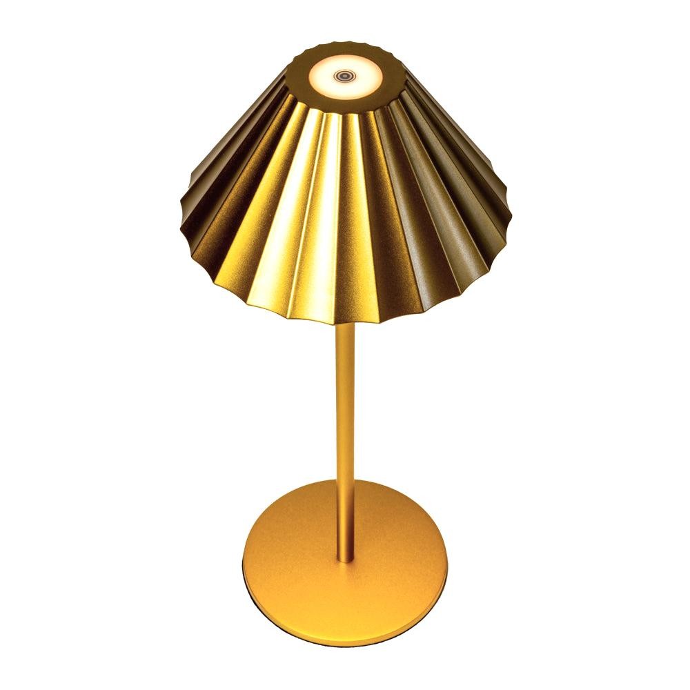 Heley Exquisite Brass Color Rechargeable Dimmable Cordless Table Lamp