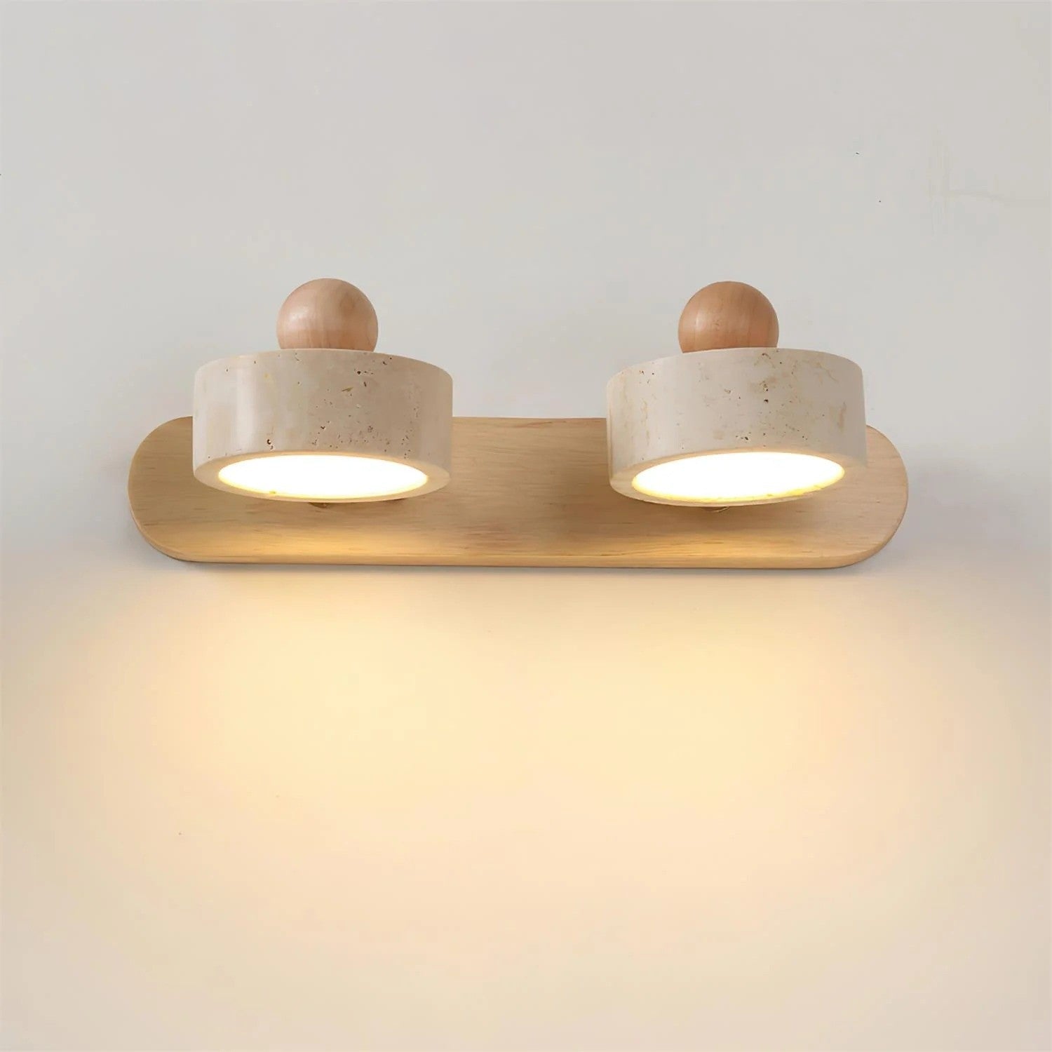 Macdonald Wabi Sabi Natural Travertine Adjustable Heads Wall Lamp