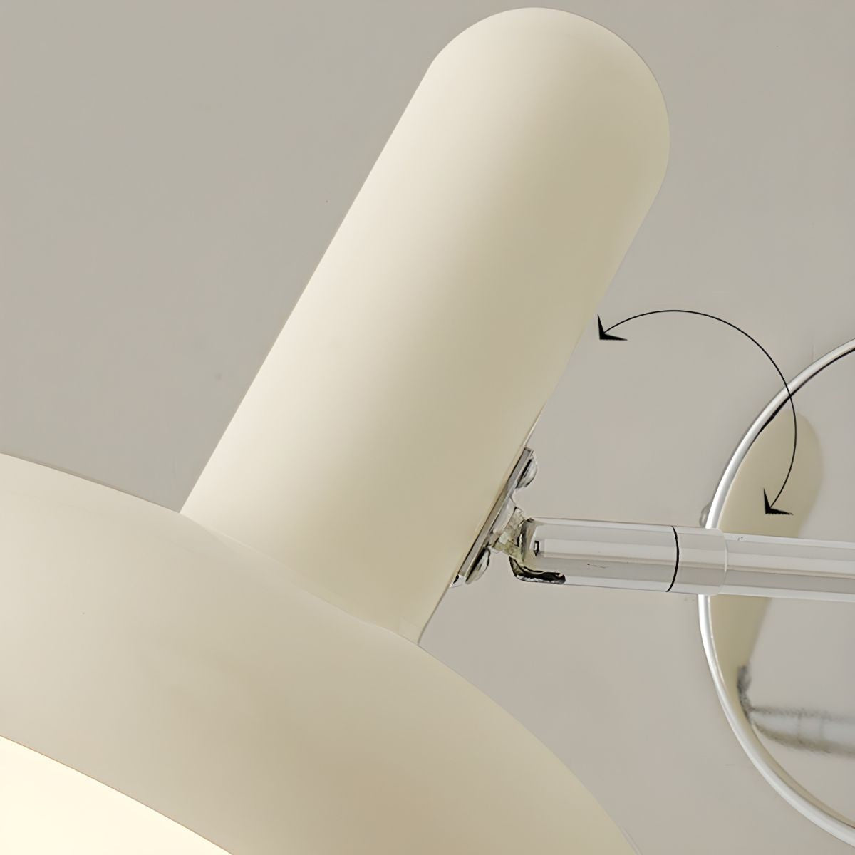 Kira Modern Bauhaus White Swing Arm Wall Light