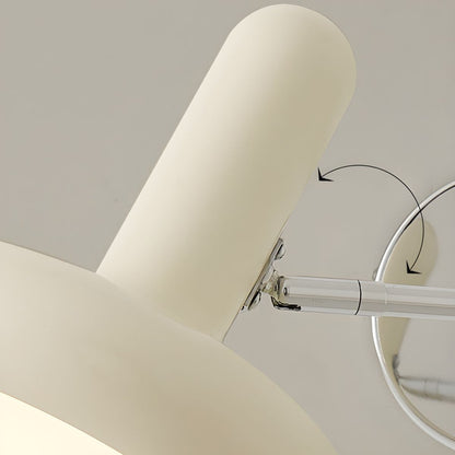 Kira Modern Bauhaus White Swing Arm Wall Light