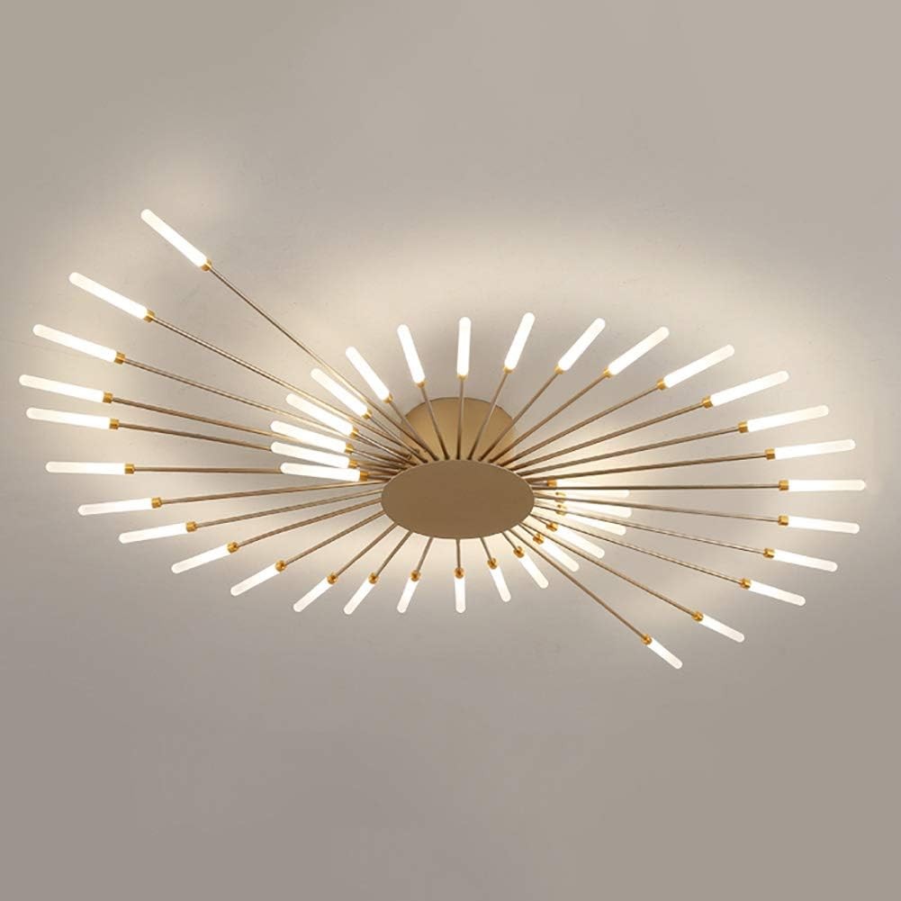 Pranika Modern Sputnik LED Fireworks Semi Flush Mount Ceiling Light
