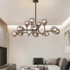 Breckett Modern Smoky Gray Glass Sputnik Chandelier