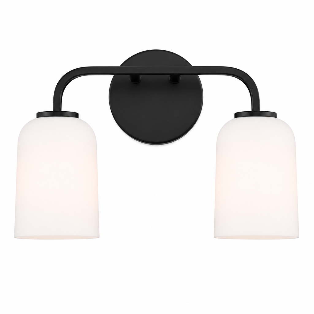 Bransen Modern Milk Glass 2/3-Light Vanity Wall Sconce