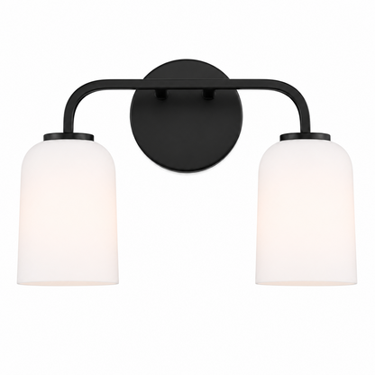 Bransen Modern Milk Glass 2/3-Light Vanity Wall Sconce