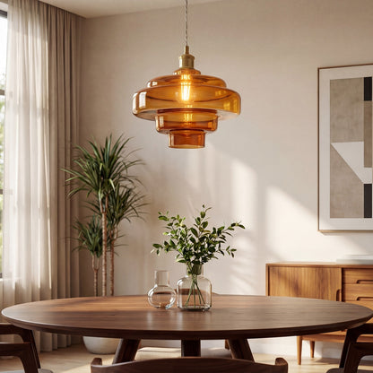 Yves Vintage Tiered Glass Pendant Light