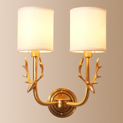 Akshara Farmhouse Brass Deer Head Wall Light