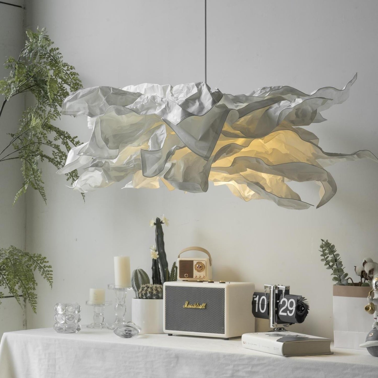 Carrow White Cloud Paper Pendant Lamp