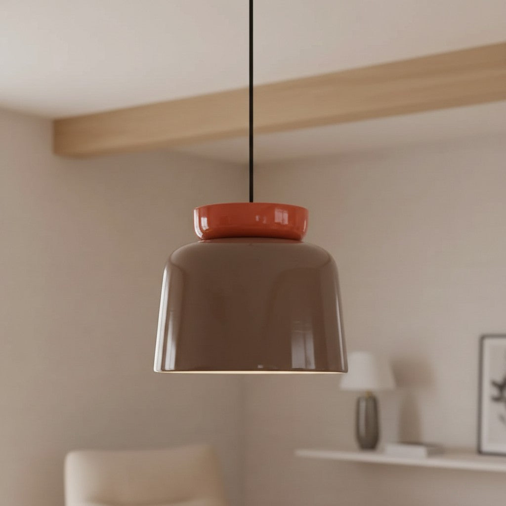 Smith Modern Nordic Bauhaus Macarons Bowl Shade Ceramic Pendant Light