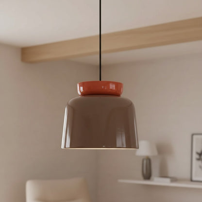 Smith Modern Nordic Bauhaus Macarons Bowl Shade Ceramic Pendant Light
