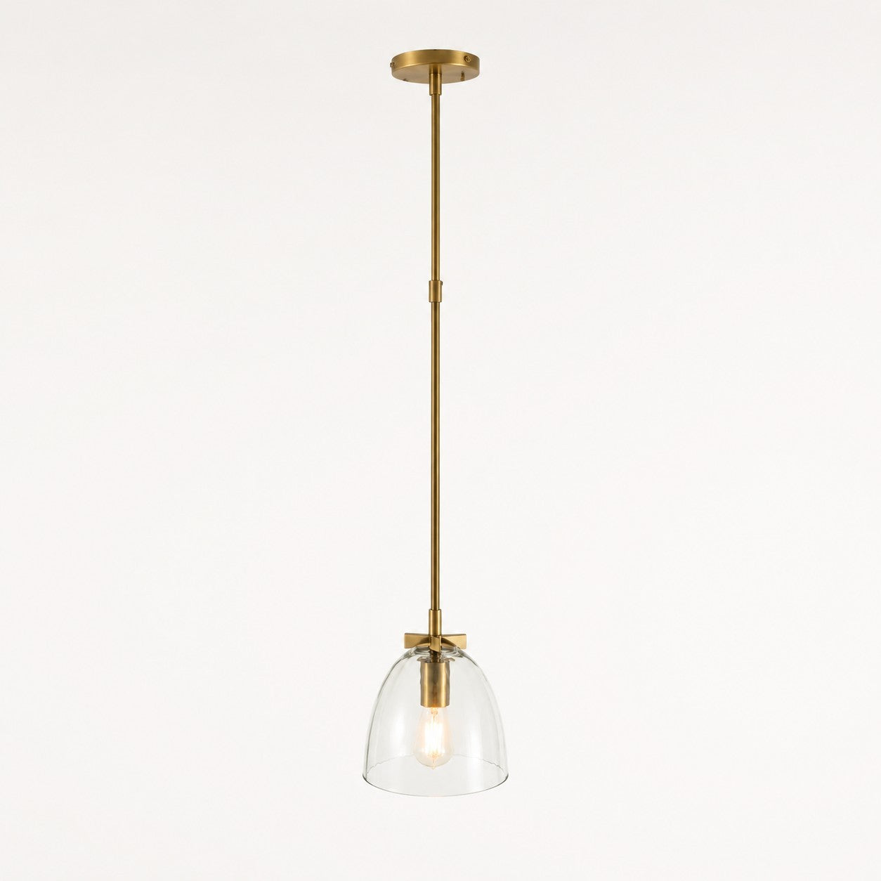 Titus Minimalist Transparent Glass Pendant Light