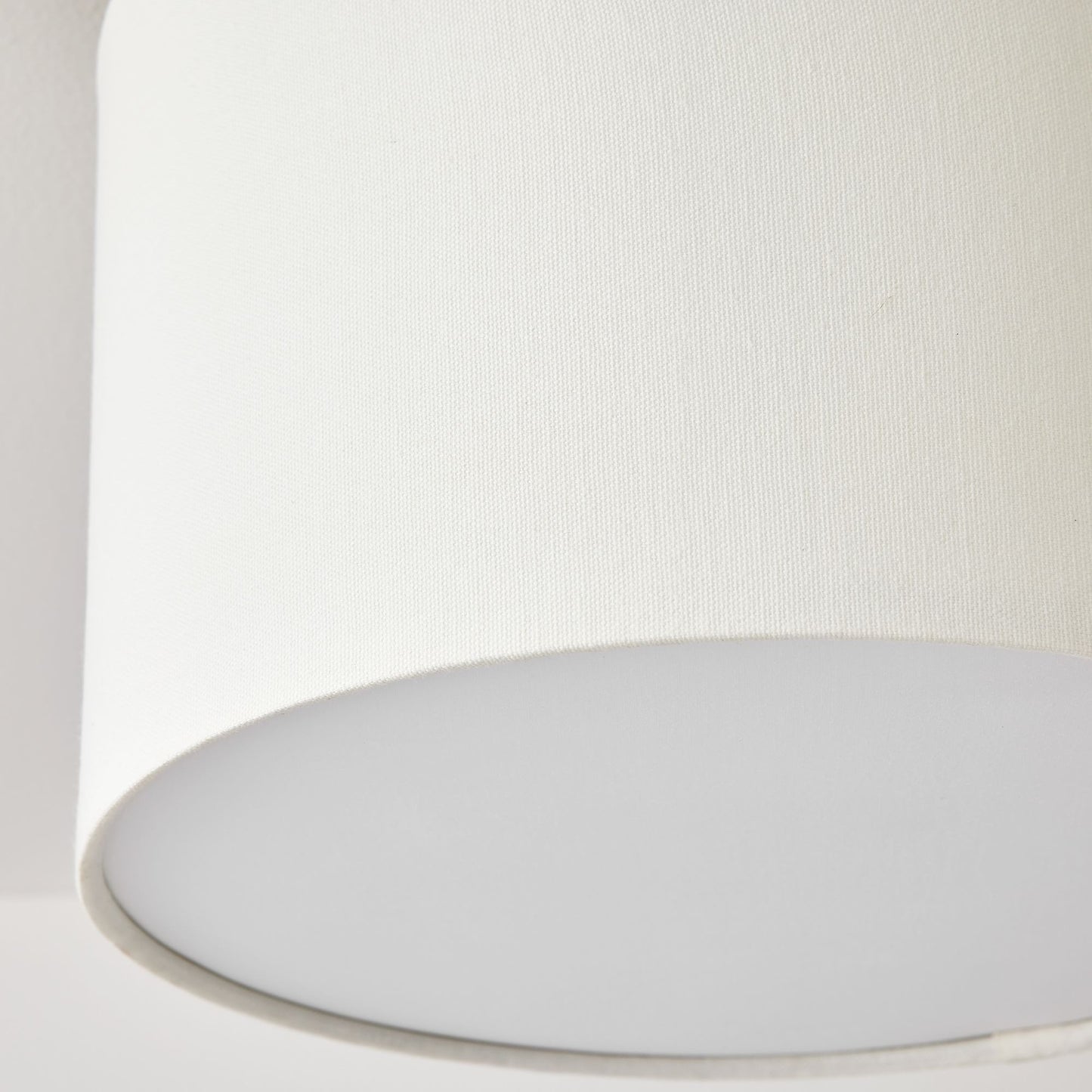 Joram White Linen Drum Ceiling Light