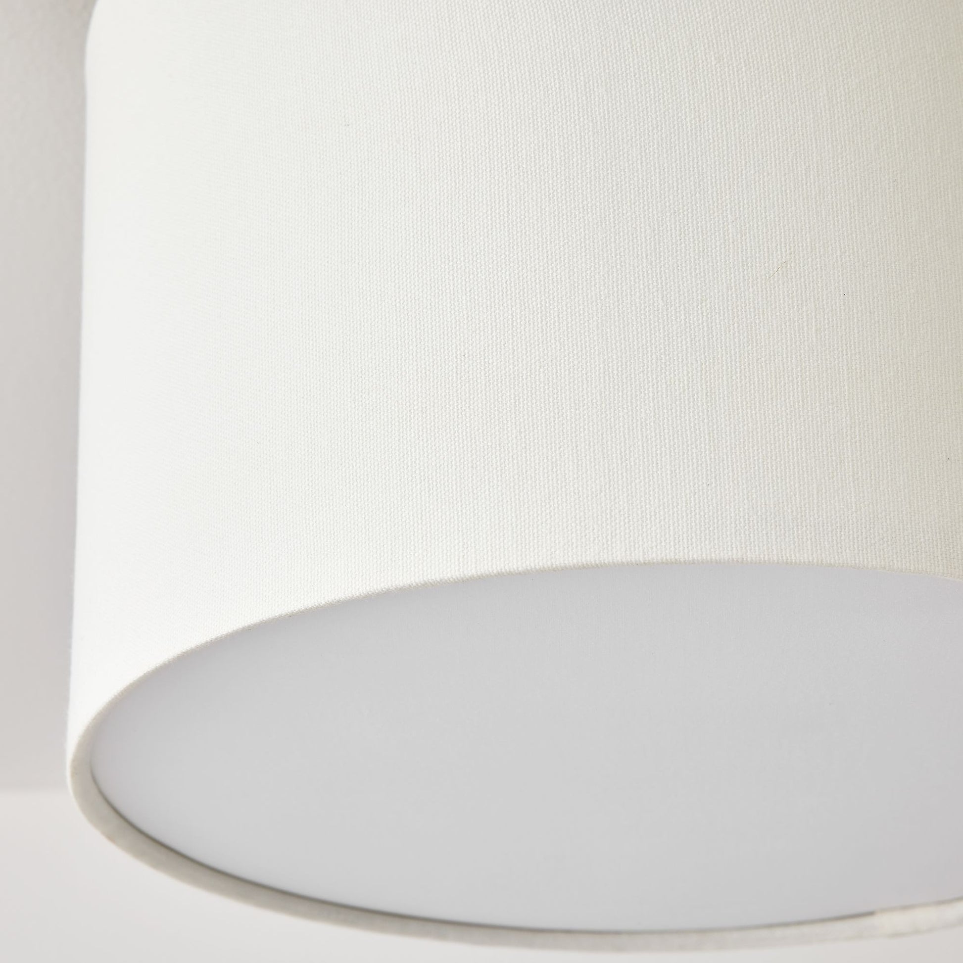 Joram White Linen Drum Ceiling Light