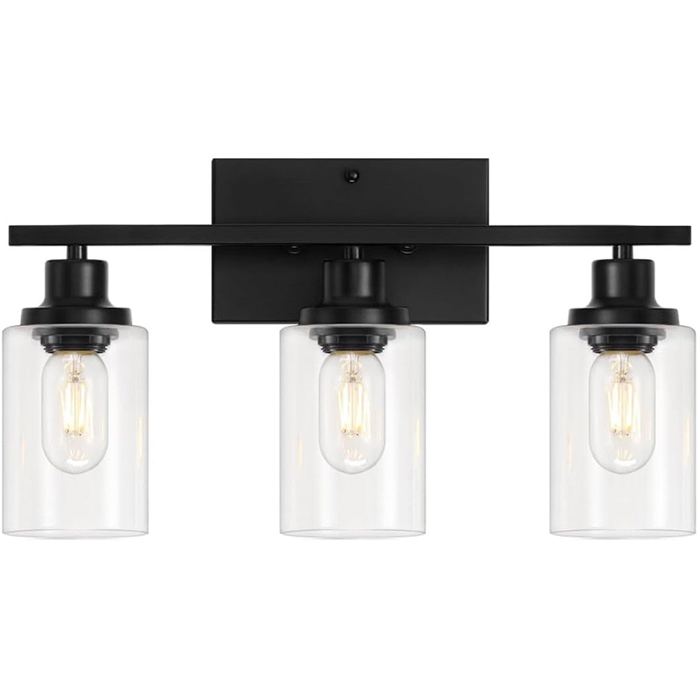 Lynor Classic Farmhouse Clear Glass Triple Sconce
