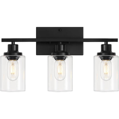 Lynor Classic Farmhouse Clear Glass Triple Sconce