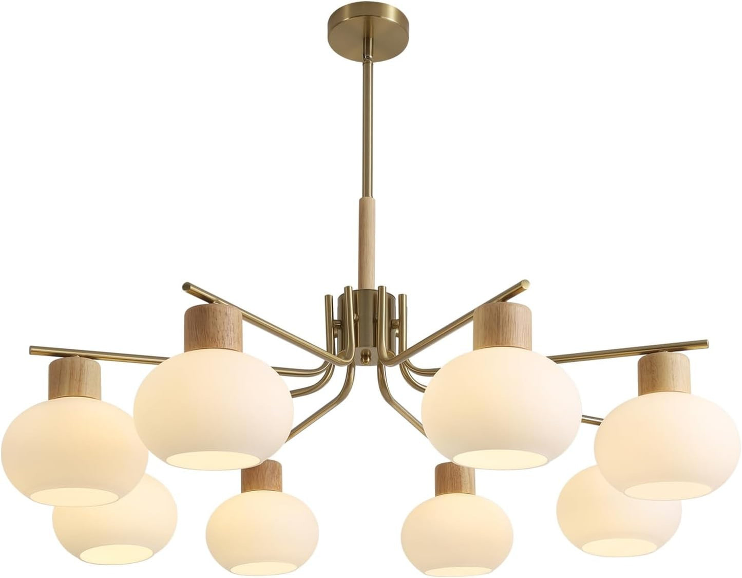 Jesper Gold Modern Frosted Glass Chandelier