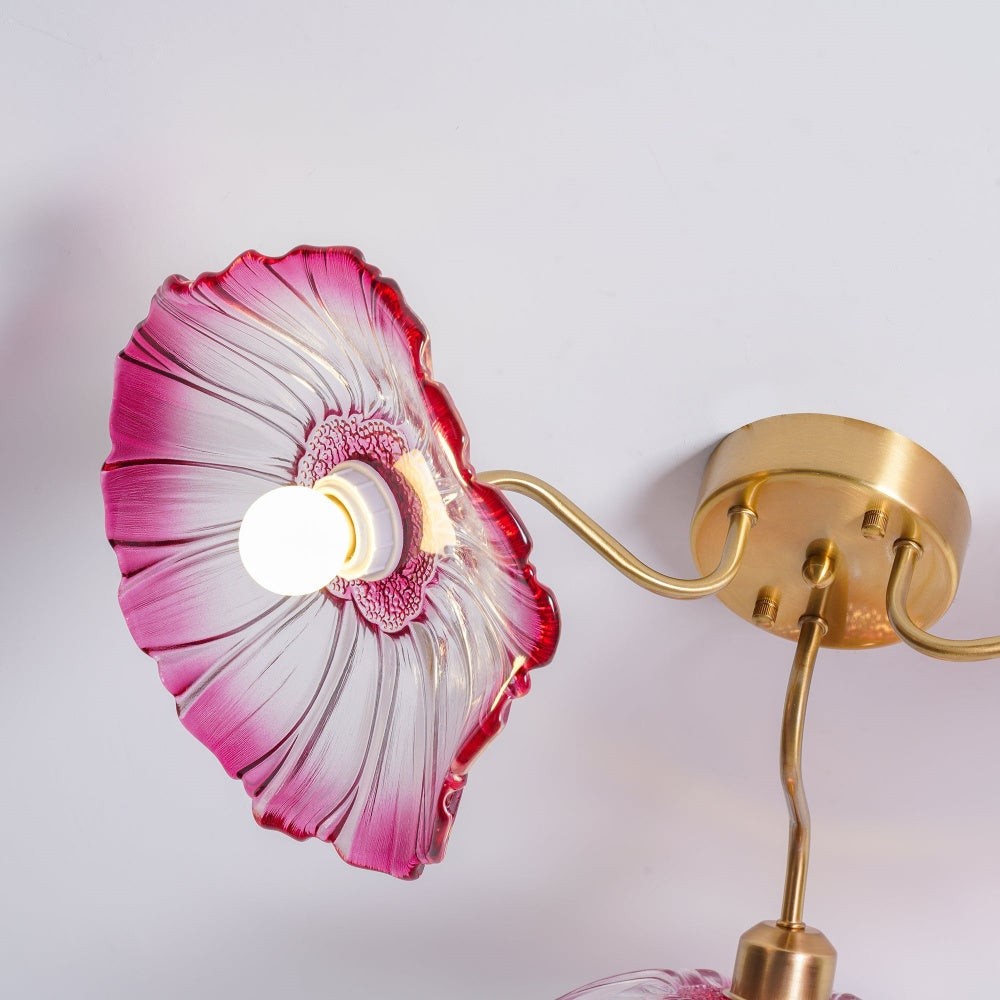 Pranavi Lotus Leaf Glass Ceiling Light