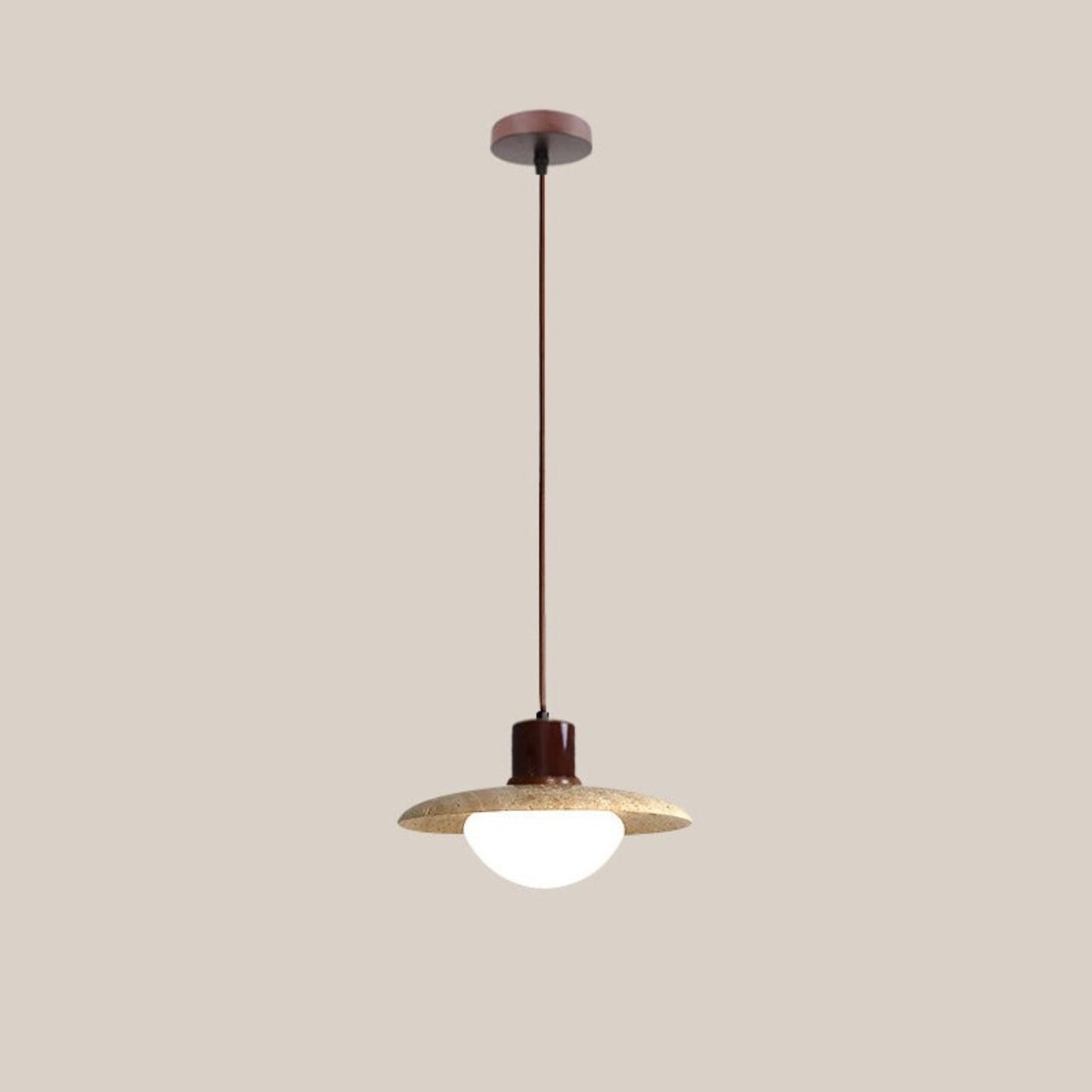 Bowen Wabi-Sabi Mini Travertine Pendant Light