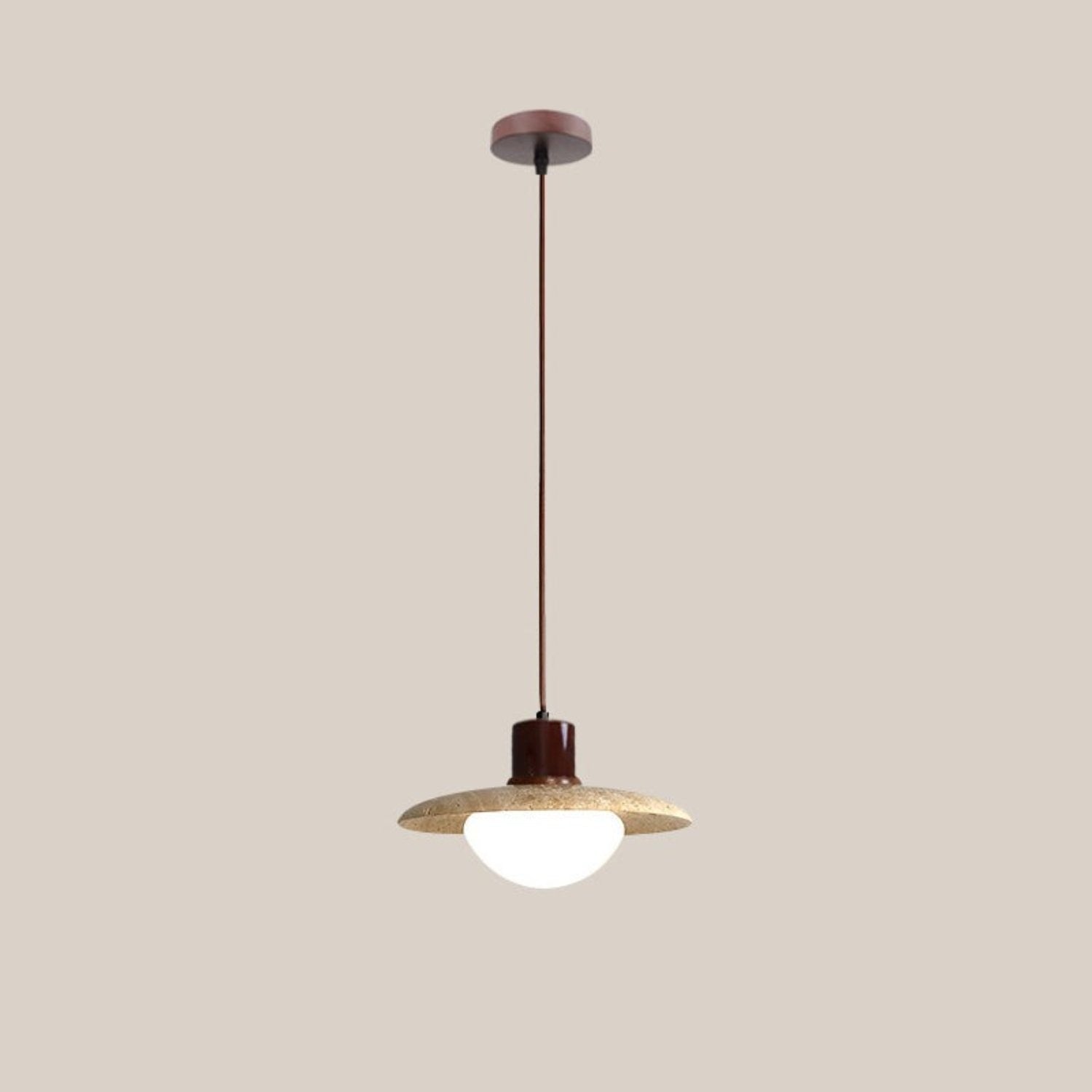 Bowen Wabi-Sabi Mini Travertine Pendant Light