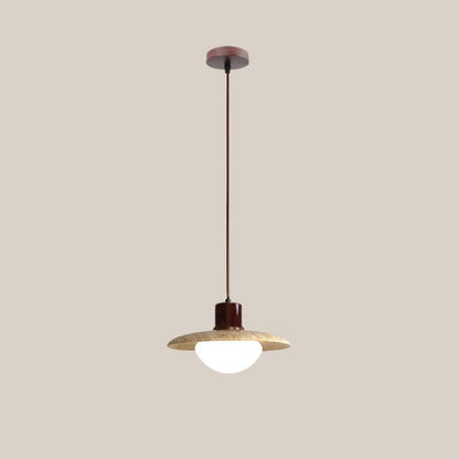 Bowen Wabi-Sabi Mini Travertine Pendant Light