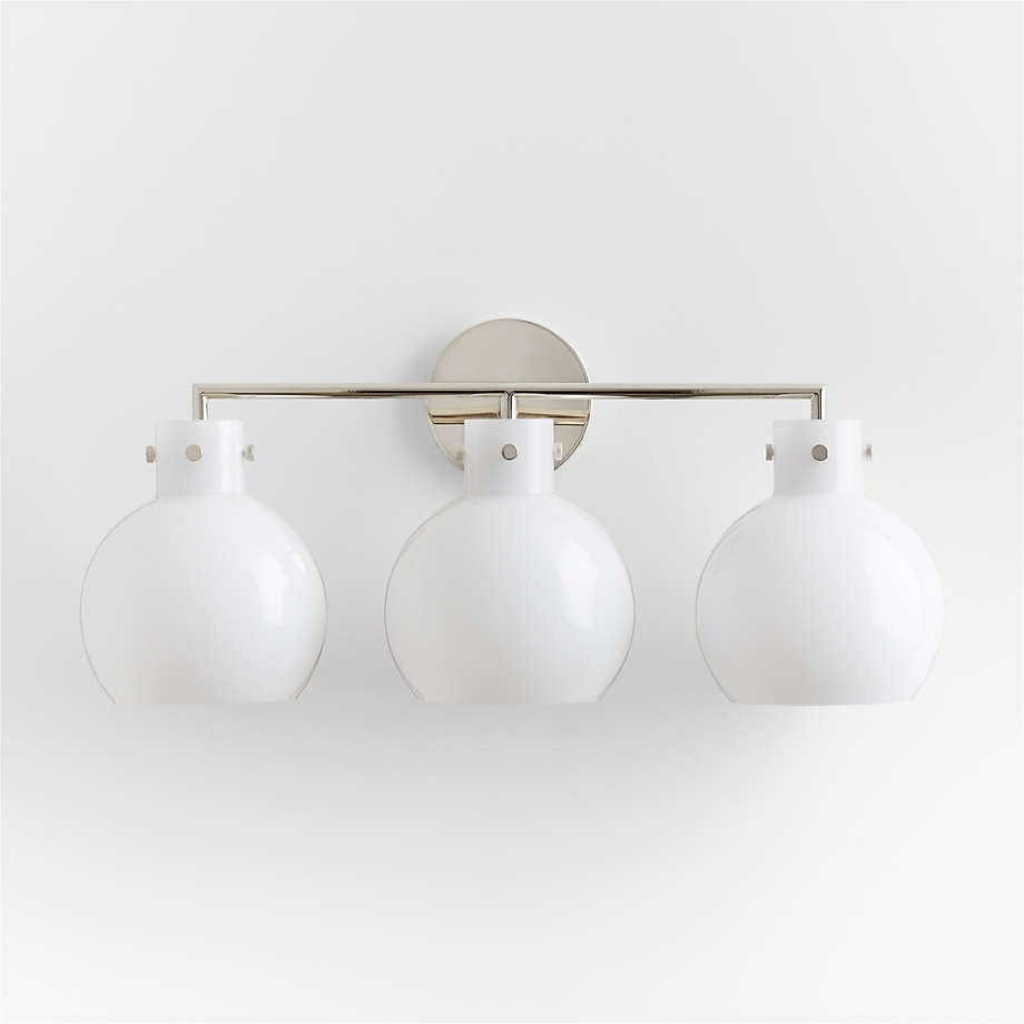 York Minimalist 3-Light Glass Globe Metal Wall Light