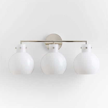 York Minimalist 3-Light Glass Globe Metal Wall Light