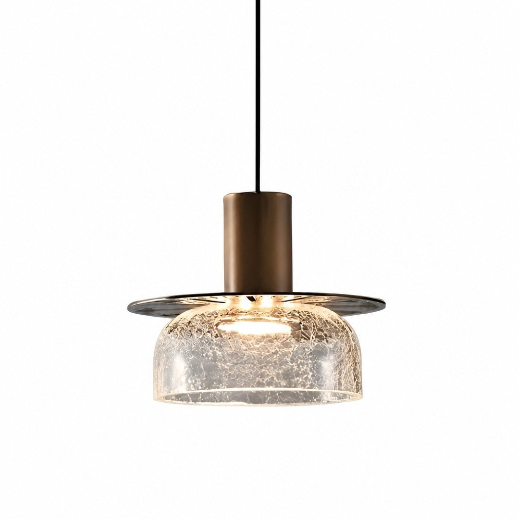 Arloen Modern Crackle Glass Pendant Light