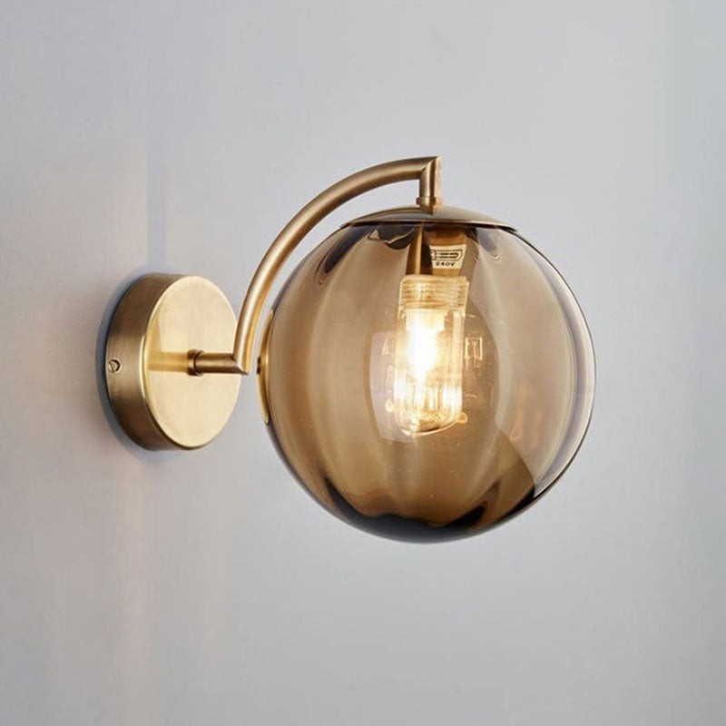 Soluna Modern Ball Glass Wall Sconce