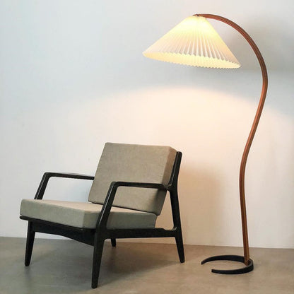 Anamika Vintage Mid Century Wooden Floor Lamp