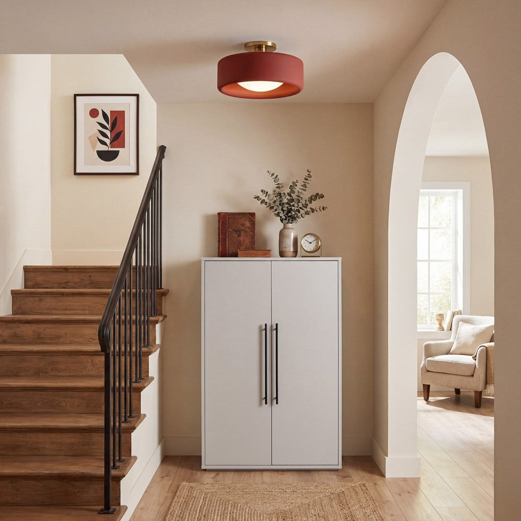 Aura Modern Porcelain Flush Mount Ceiling Light