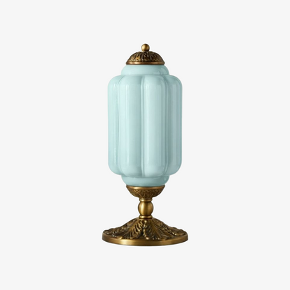 Nexos French Retro Cream Glass Textured Eloise Table Lamp