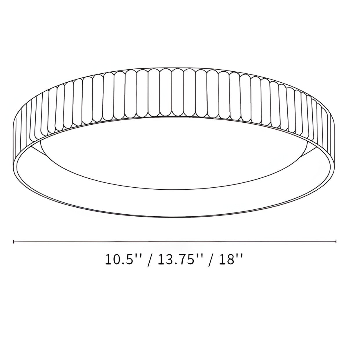 Arnold ‎Minimalist Round Led Fluted Concrete Ceiling Light