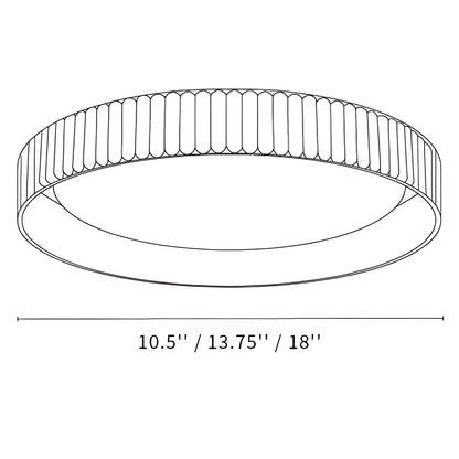Arnold ‎Minimalist Round Led Fluted Concrete Ceiling Light